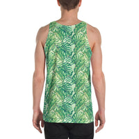 Tropical Leaves Jungle Monstera Leaf Hawaii Men's Tank Top AH - Polynesian Pride