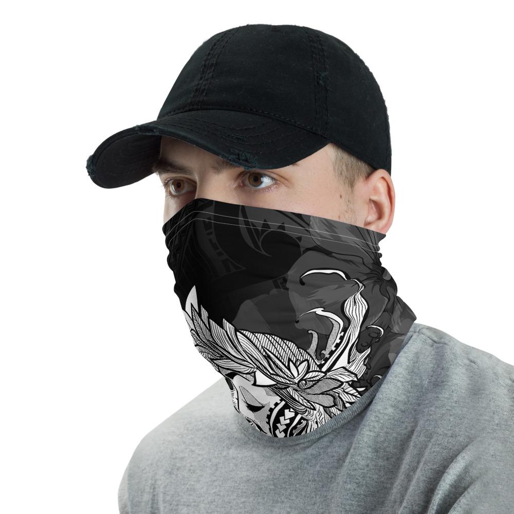 Hawaii Hula Girl Kanaka Hibiscus Polynesian Neck Gaiter - White - Polynesian Pride