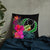 Pohnpei Micronesia Basic Pillow - Tropical Bouquet Pillow 22×22 Black - Polynesian Pride