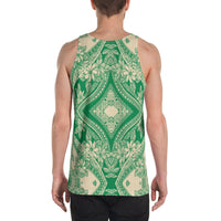Polynesian Plumeria Mix Green - Hawaii Men's Tank Top - Polynesian Pride