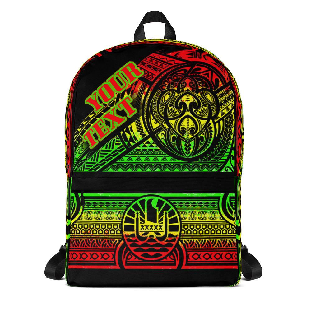Frech Polynesia Tahiti Backpack - Custom Turtle Poynesia Patterns Art - Polynesian Pride