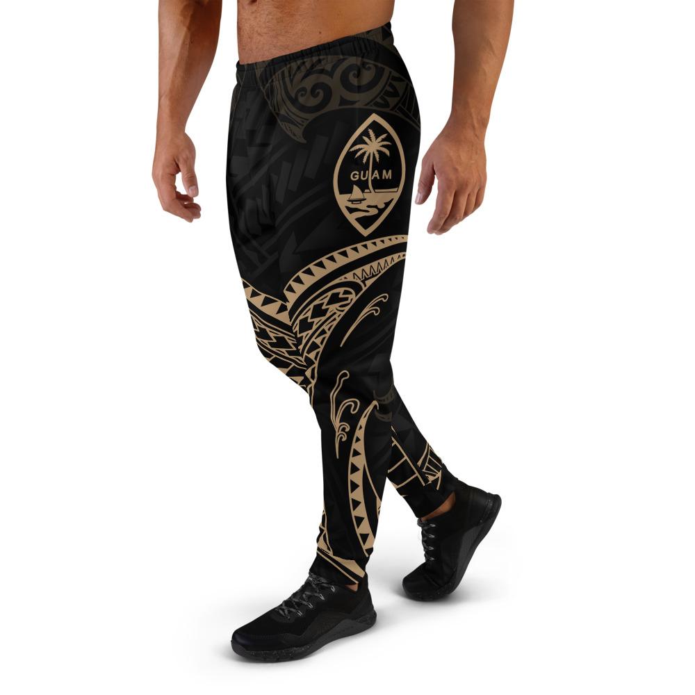Guam Polynesian Sweatpant - Gold Tribal Wave - Polynesian Pride