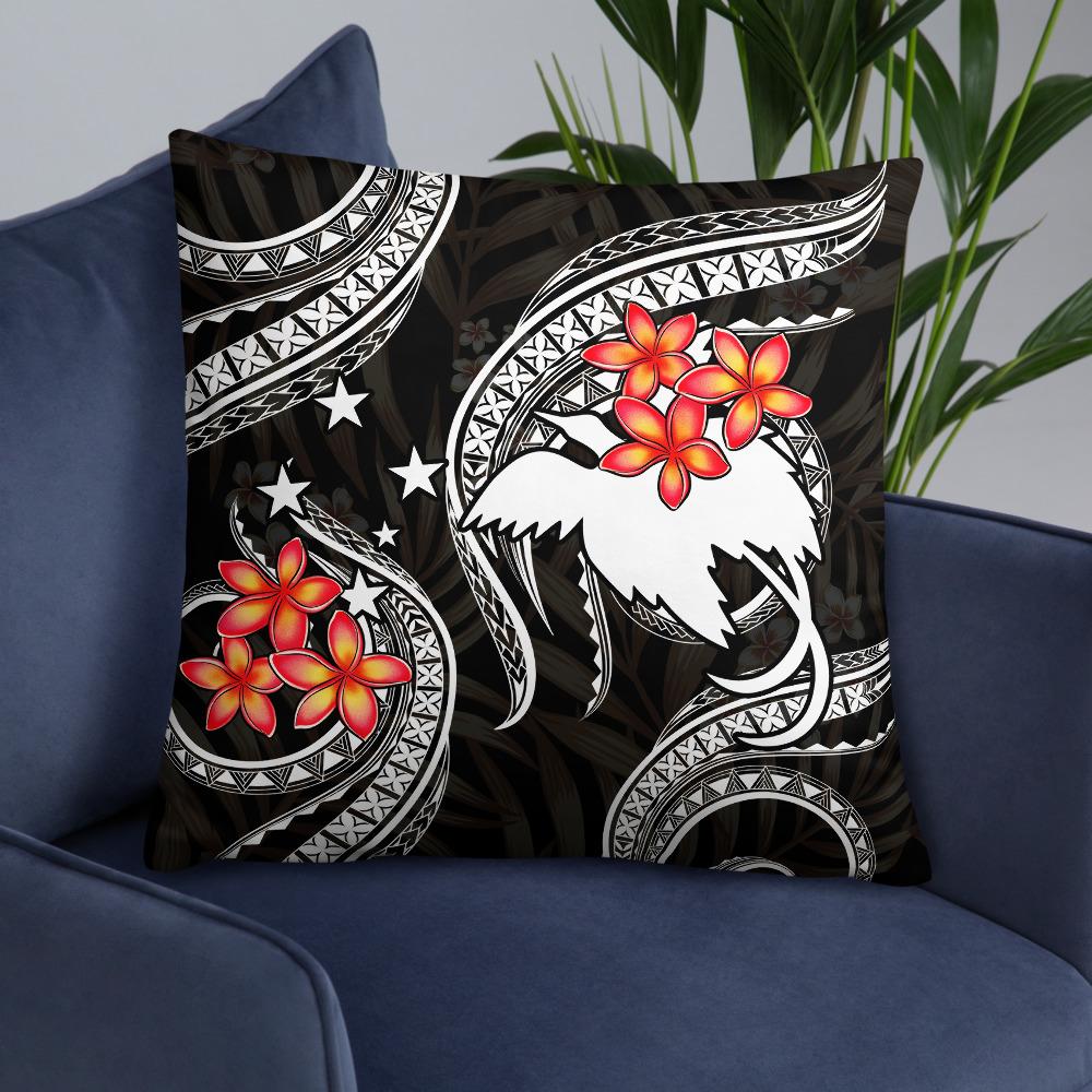 Papua New Guinea Polynesian Pillow - White Plumeria - Polynesian Pride