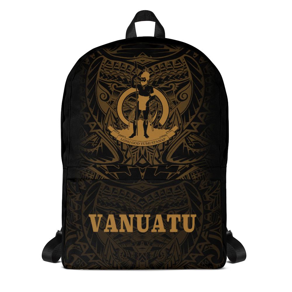Vanuatu Polynesian Backpack - Gold Tribal Pattern Yellow - Polynesian Pride