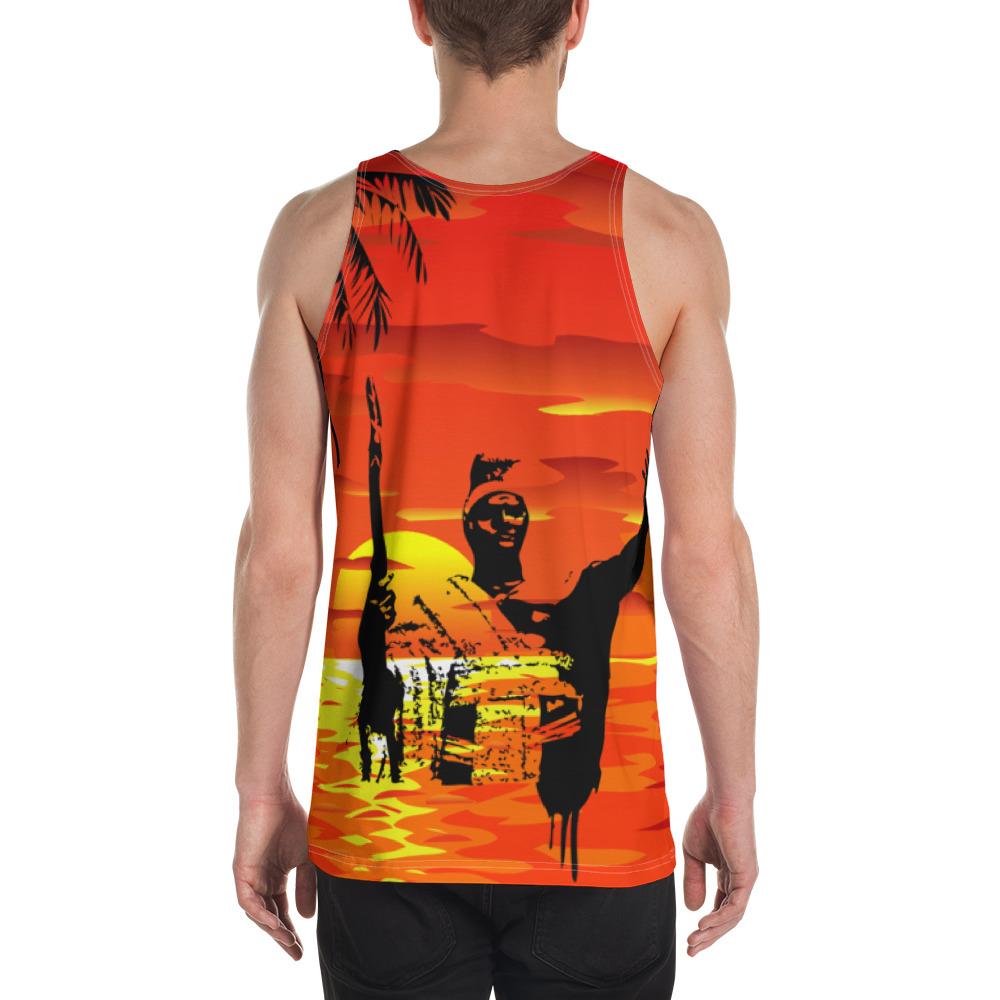 Hawaii Summer King Sunset Unisex Tank Top - Polynesian Pride