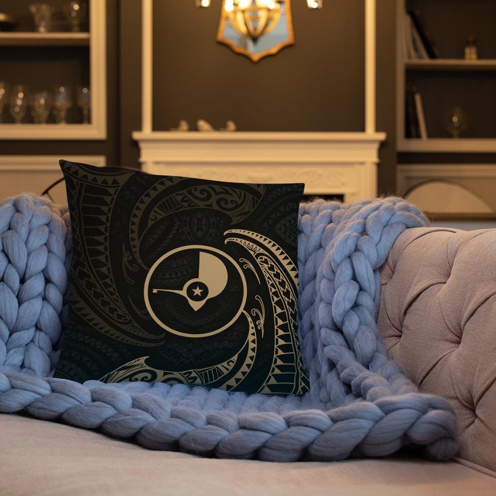 Yap Micronesia Basic Pillow - Gold Tribal Wave - Polynesian Pride