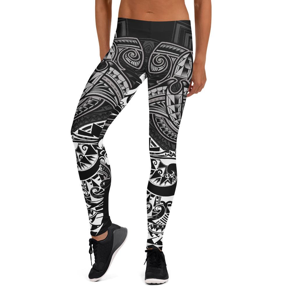 Guam Polynesian Leggings - White Shark Polynesian Tattoo - Polynesian Pride