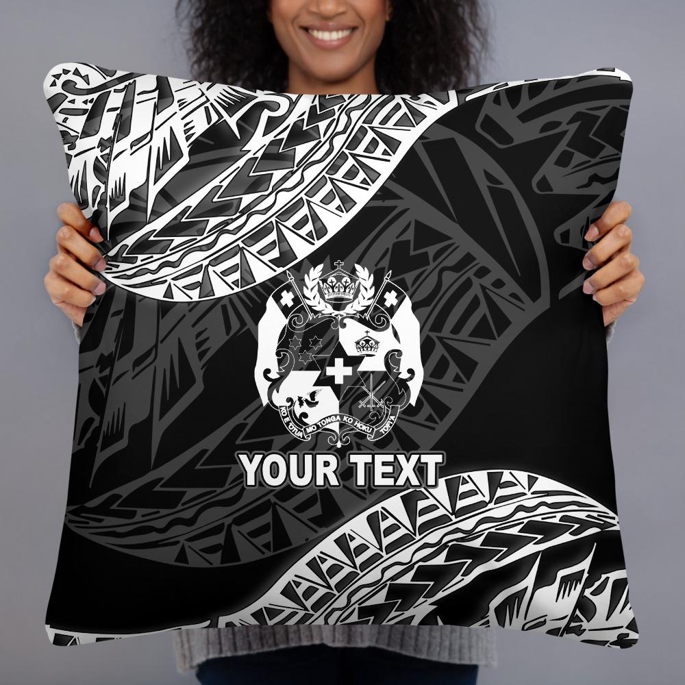 Tonga Custom Personalised Polynesian Pillow - Black Seal Pillow 22×22 Black - Polynesian Pride