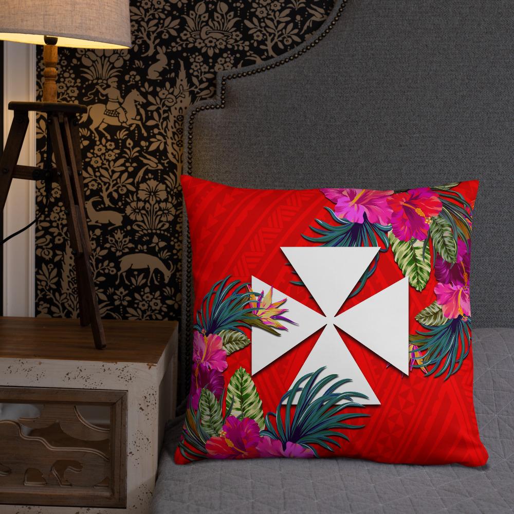 Wallis And Futuna Polynesian Pillow - Hibiscus Surround - Polynesian Pride