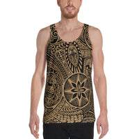 Polynesian Hawaiian Style Tribal Tattoo Gold - Hawaii Men's Tank Top Gold - Polynesian Pride