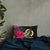 Vanuatu Polynesian Basic Pillow - Tropical Bouquet Pillow 20×12 Black - Polynesian Pride