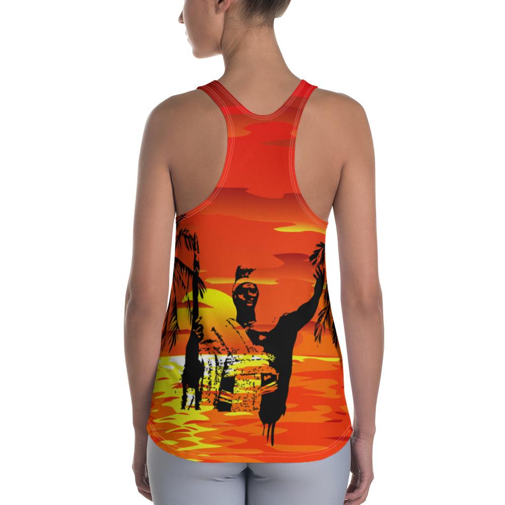 Hawaii Summer King Sunset Women's Racerback Tank - Polynesian Pride