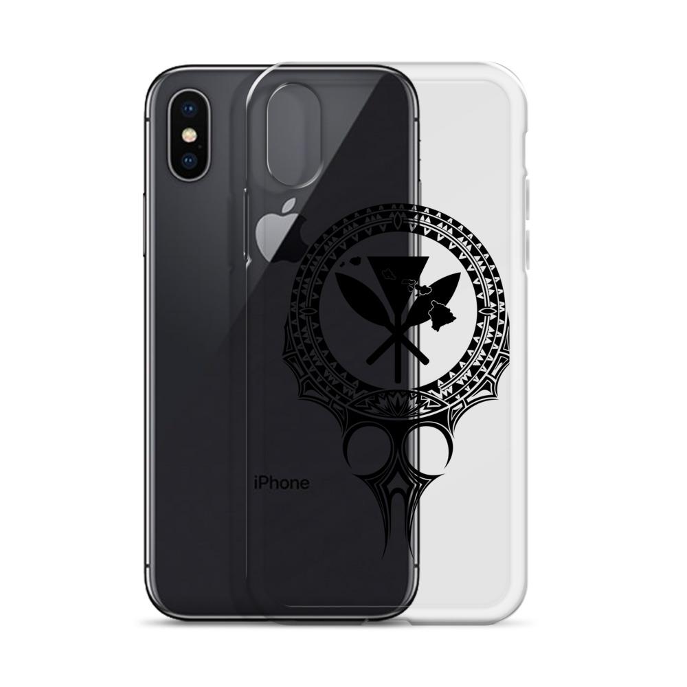 Kanaka Maoli Iphone Case The Eyes Black AH iPhone X/XS Phone Case Black - Polynesian Pride