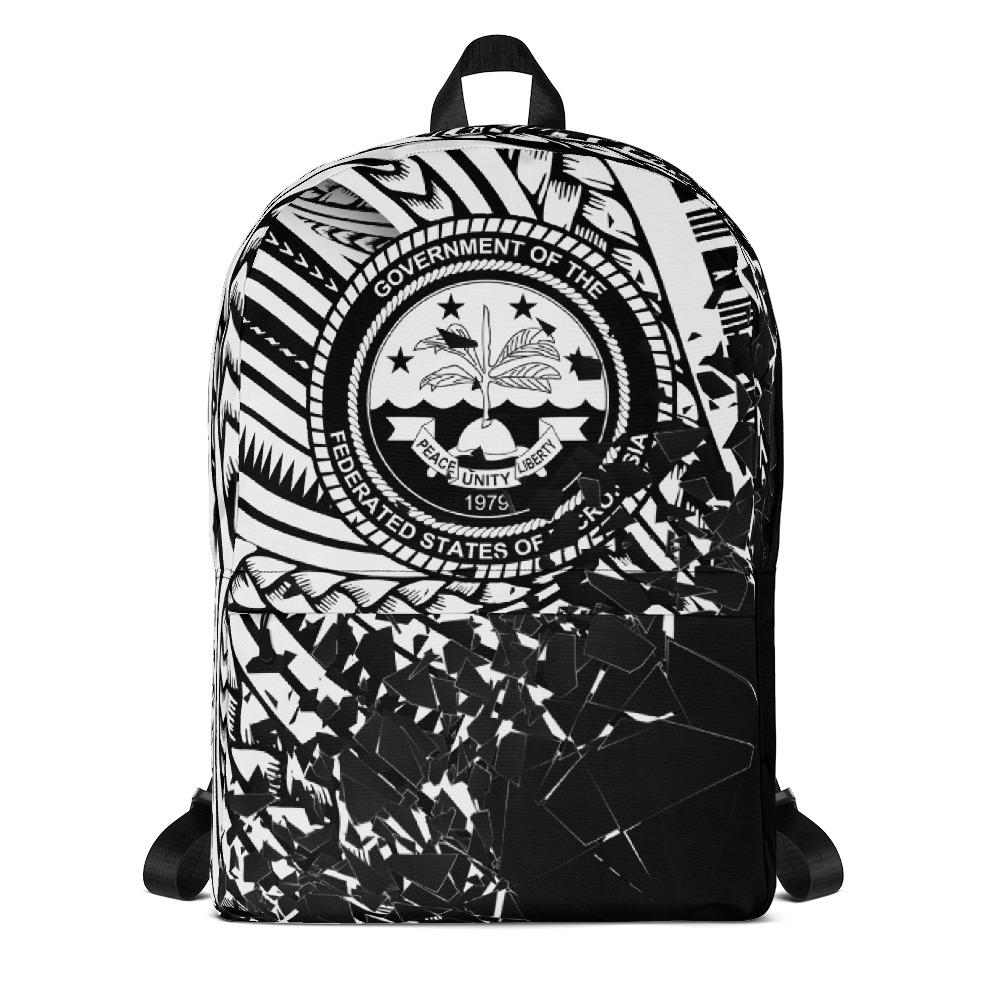 Federated States of Micronesia Backpack - Broken Mirror WHITE - Polynesian Pride