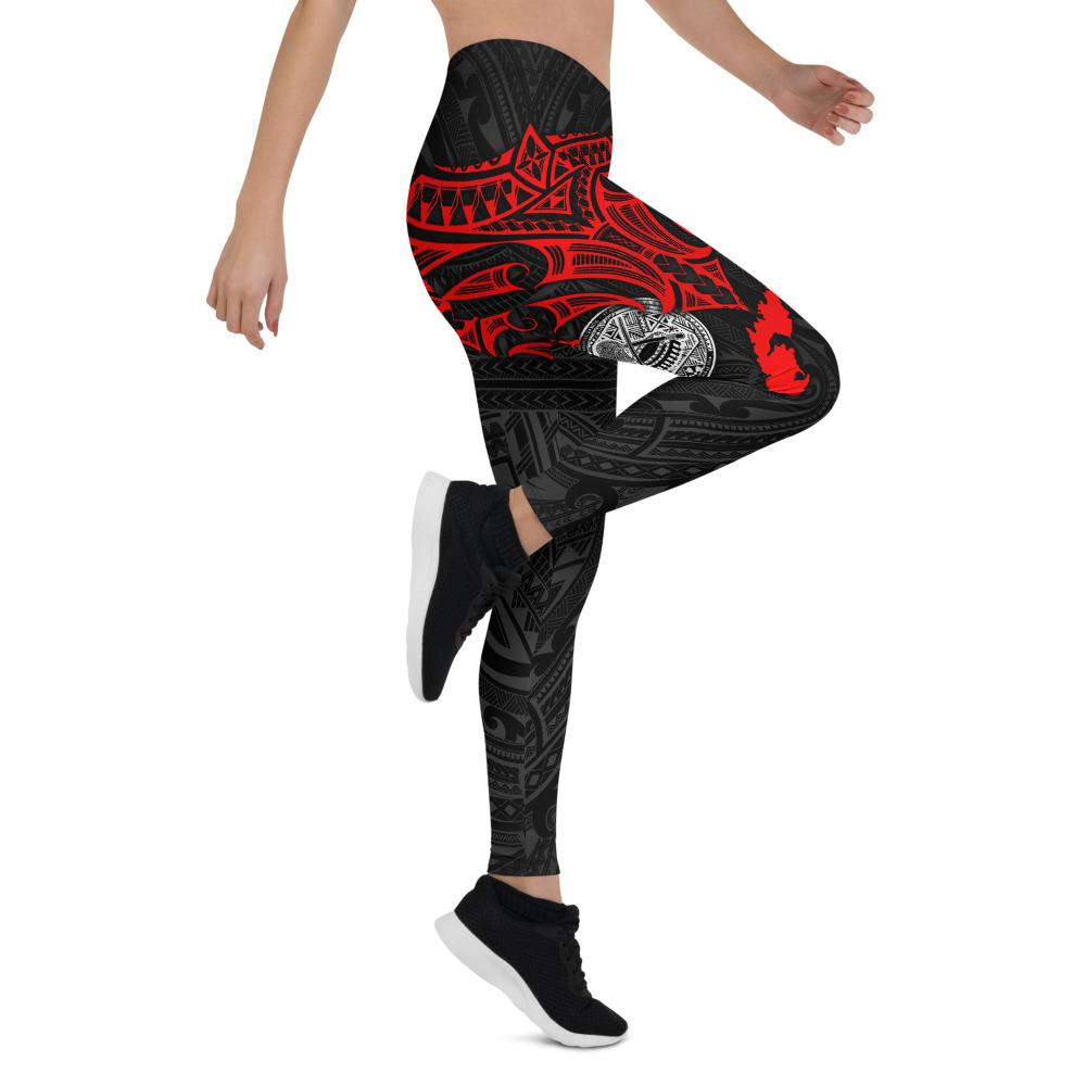 American Samoa Polynesian Leggings - Whale Tail - Polynesian Pride