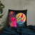 Tahiti Polynesian Basic Pillow - Tropical Bouquet Pillow 22×22 Black - Polynesian Pride