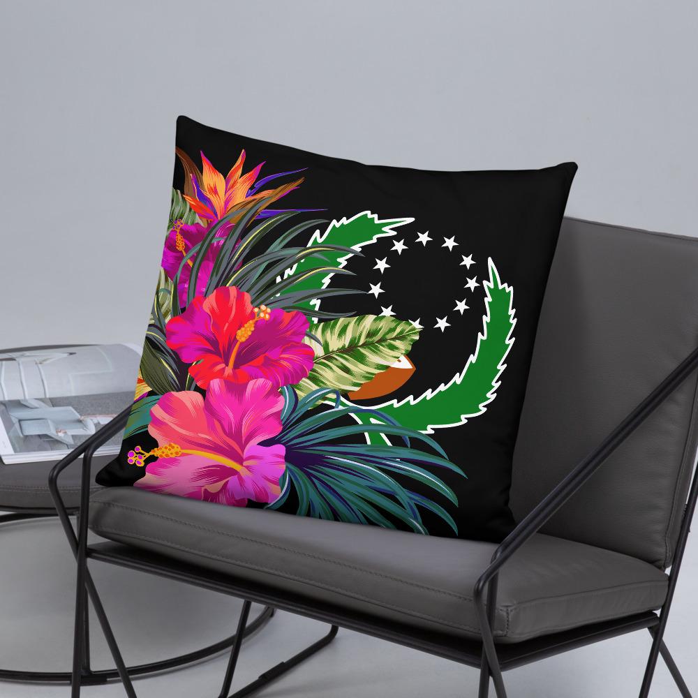 Pohnpei Micronesia Basic Pillow - Tropical Bouquet - Polynesian Pride