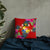 Tonga Polynesian Pillow - Hibiscus Surround Pillow 18×18 Red - Polynesian Pride