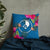 Yap Polynesian Pillow - Hibiscus Surround Pillow 22×22 Blue - Polynesian Pride
