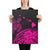 Hawaii Turtle Polynesian Map Plumeria Pink Canvas 18x24 Canvas Pink - Polynesian Pride