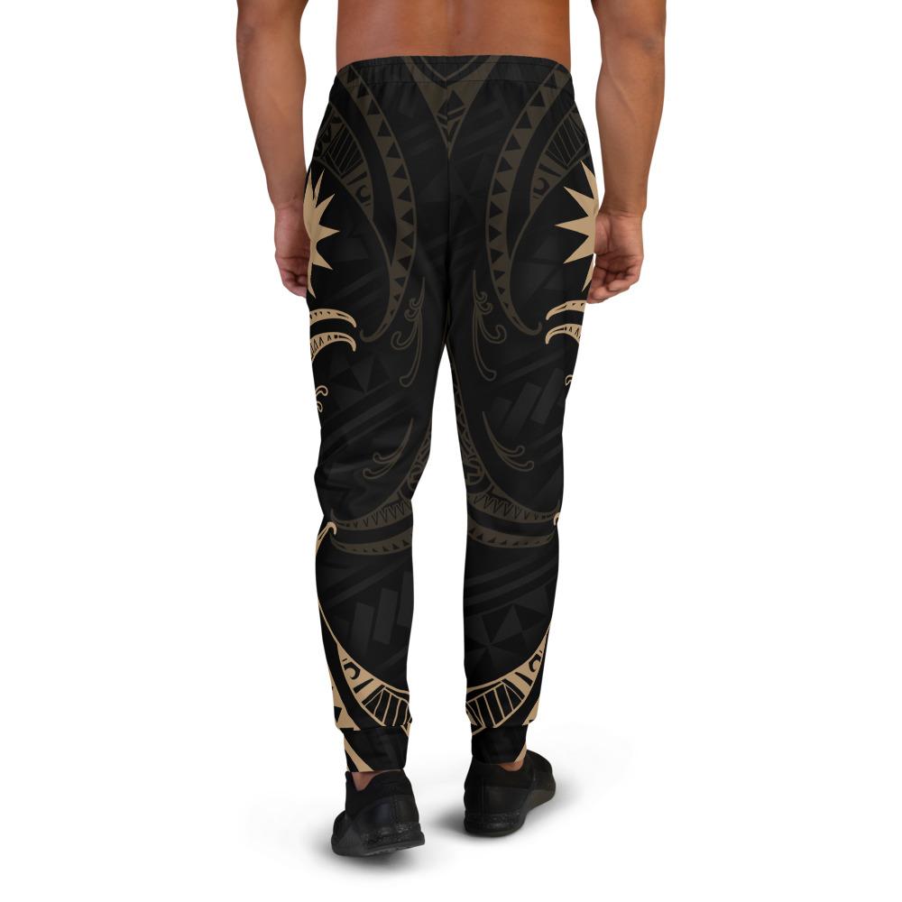 Nauru Polynesian Sweatpant - Gold Tribal Wave - Polynesian Pride
