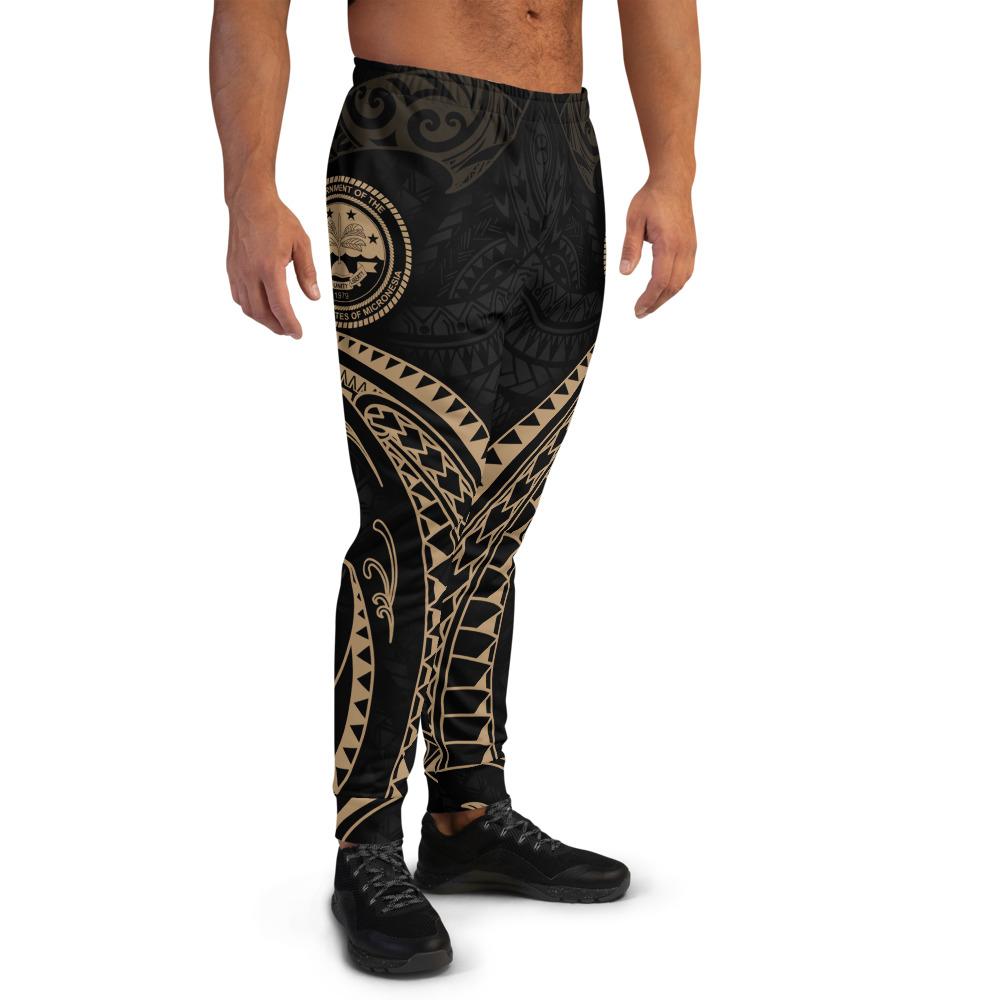 Federated States of Micronesia Sweatpant - Gold Tribal Wave - Polynesian Pride
