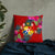 Tonga Polynesian Pillow - Hibiscus Surround Pillow 22×22 Red - Polynesian Pride