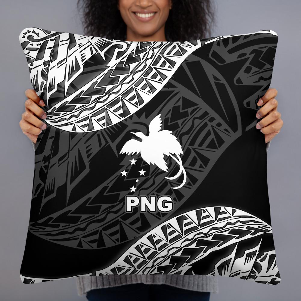 Papua New Guinea Polynesian Pillow - Black Seal - Polynesian Pride
