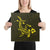 Hawaiian Map Hammerhead Shark Polynesian Canvas Yellow 16x16 Canvas Yellow - Polynesian Pride