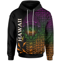 Hawaii Hoodie Seal Rocket Style Unisex Black - Polynesian Pride