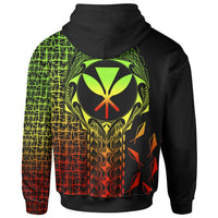 Hawaii Custom Zip up Hoodie Kanaka Maoli Rocket Style (Reggae) - Polynesian Pride