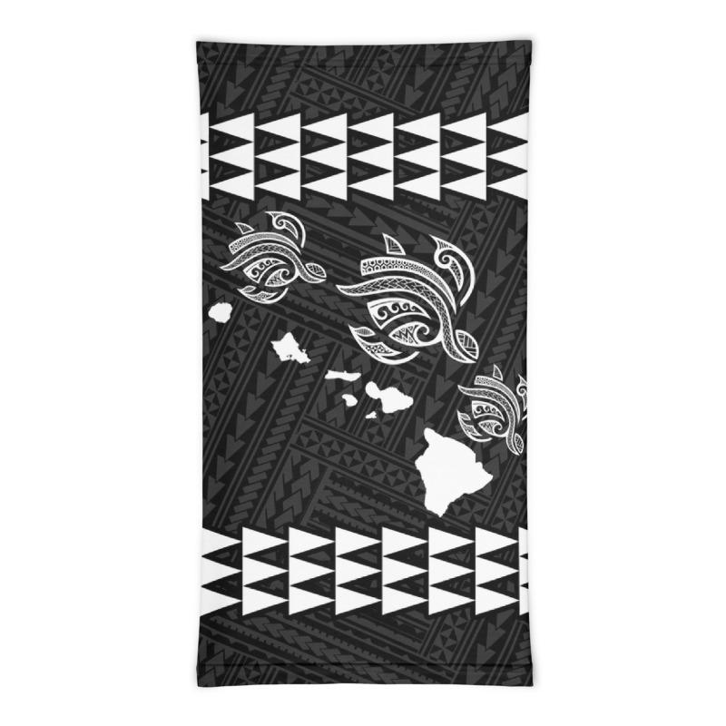 Hawaii Bandana Polynesian Three Turtle Map Neck Gaiter - Polynesian Pride