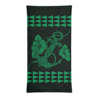 Hawaii Bandana Kakau Polynesian Anchor Neck Gaiter - Green - Polynesian Pride