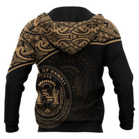 Polynesian Hawaii Zip up Hoodie Yellow Curve - Polynesian Pride