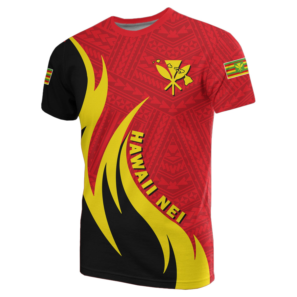 Hawaii Kanaka Maoli Polynesian T Shirt Fire Style - Polynesian Pride