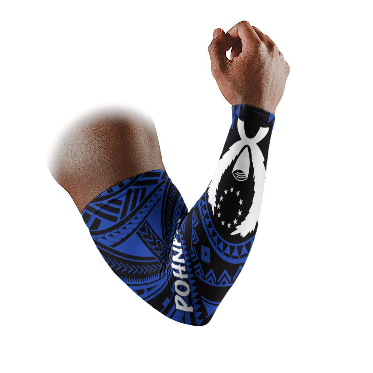 Cook Island Arm Sleeve - Seal With Polynesian Tattoo Style ( Blue) One Style Blue - Polynesian Pride