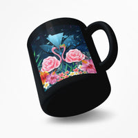 Kanaka Flamingo Couple Rose Hibiscus Plumeria Mug - Love Universe - AH - Polynesian Pride