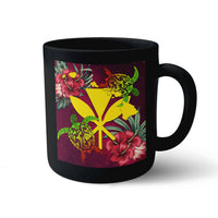 Kanaka Map Turtle Hibiscus Mug - Red Velvet - AH - Polynesian Pride