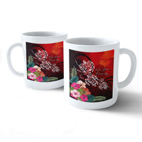 Hawaii Turtle Family Mug - We Are Family - AH Mug 11oz White - Polynesian Pride