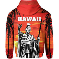 Hawaii King Summer Sunset Hoodie (Zip up) - Polynesian Pride