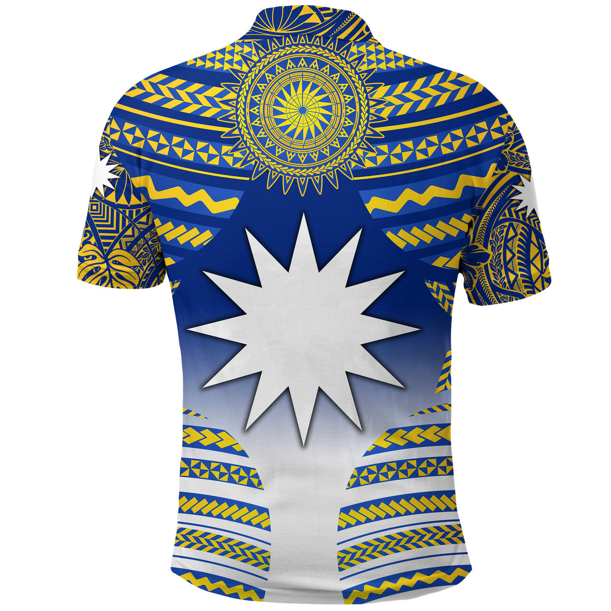 Custom Nauru Polynesian Flag Polo Shirt Creative Style Blue NO.1 LT8 - Polynesian Pride