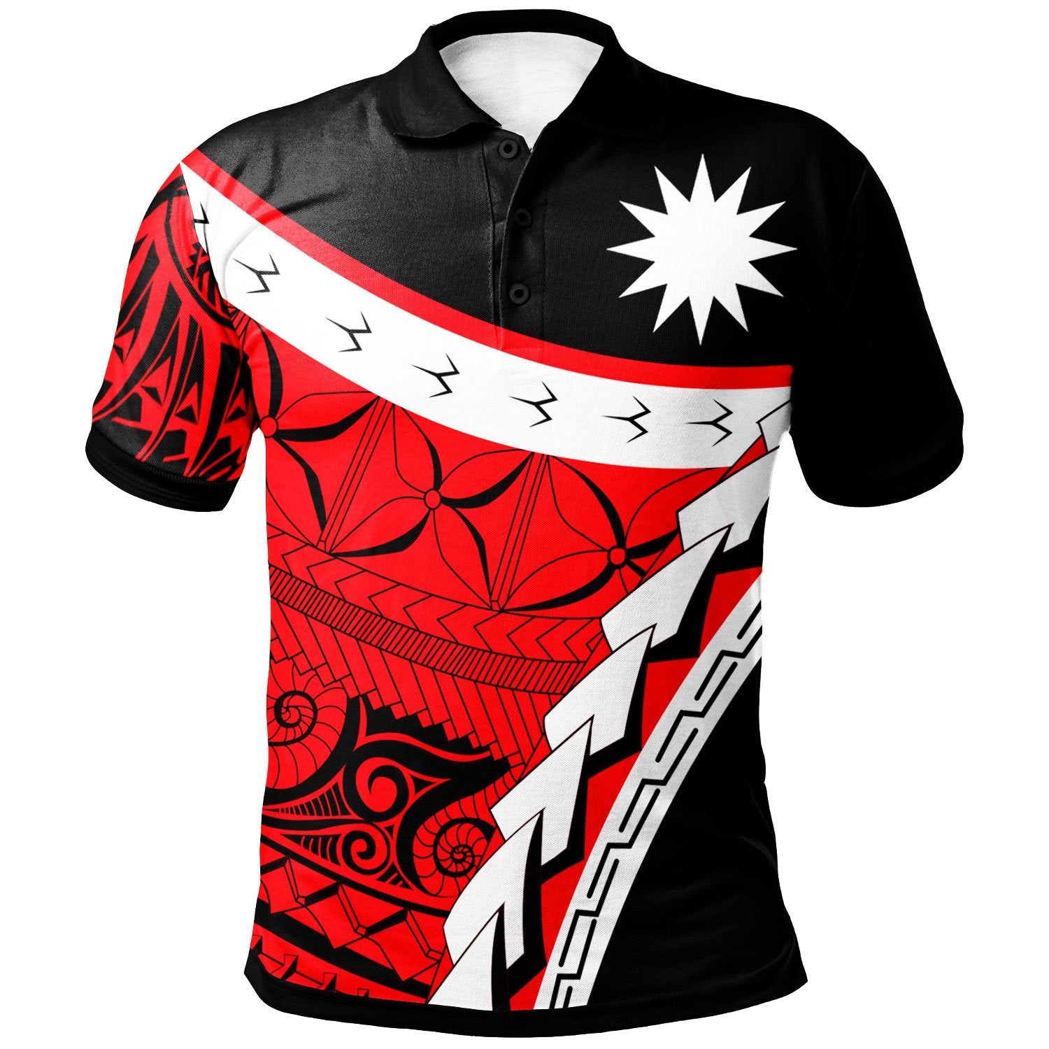 Nauru Custom Polo Shirt Proud Of Nauru Unisex Red - Polynesian Pride