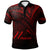 Nauru Polo Shirt Red Color Cross Style Unisex Black - Polynesian Pride