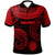 Nauru Polo Shirt Unique Serrated Texture Red Unisex Red - Polynesian Pride