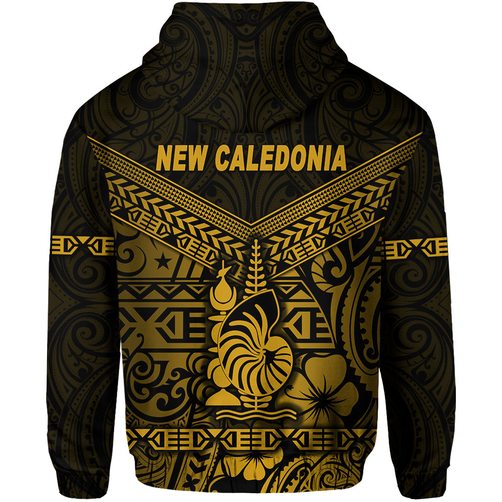 New Caledonia Zip Hoodie Simple Style Gold LT8 - Polynesian Pride