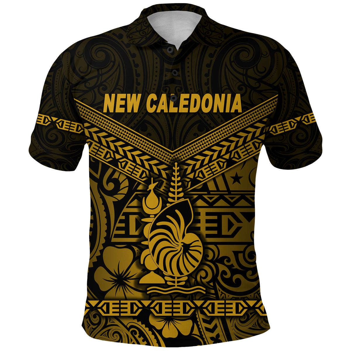 Custom New Caledonia Polo Shirt Simple Style Gold LT8 - Polynesian Pride
