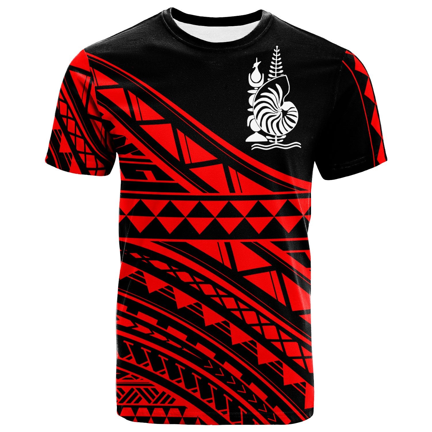 New Caledonia Custom T Shirt Special Polynesian Ornaments Red Color Unisex Red - Polynesian Pride