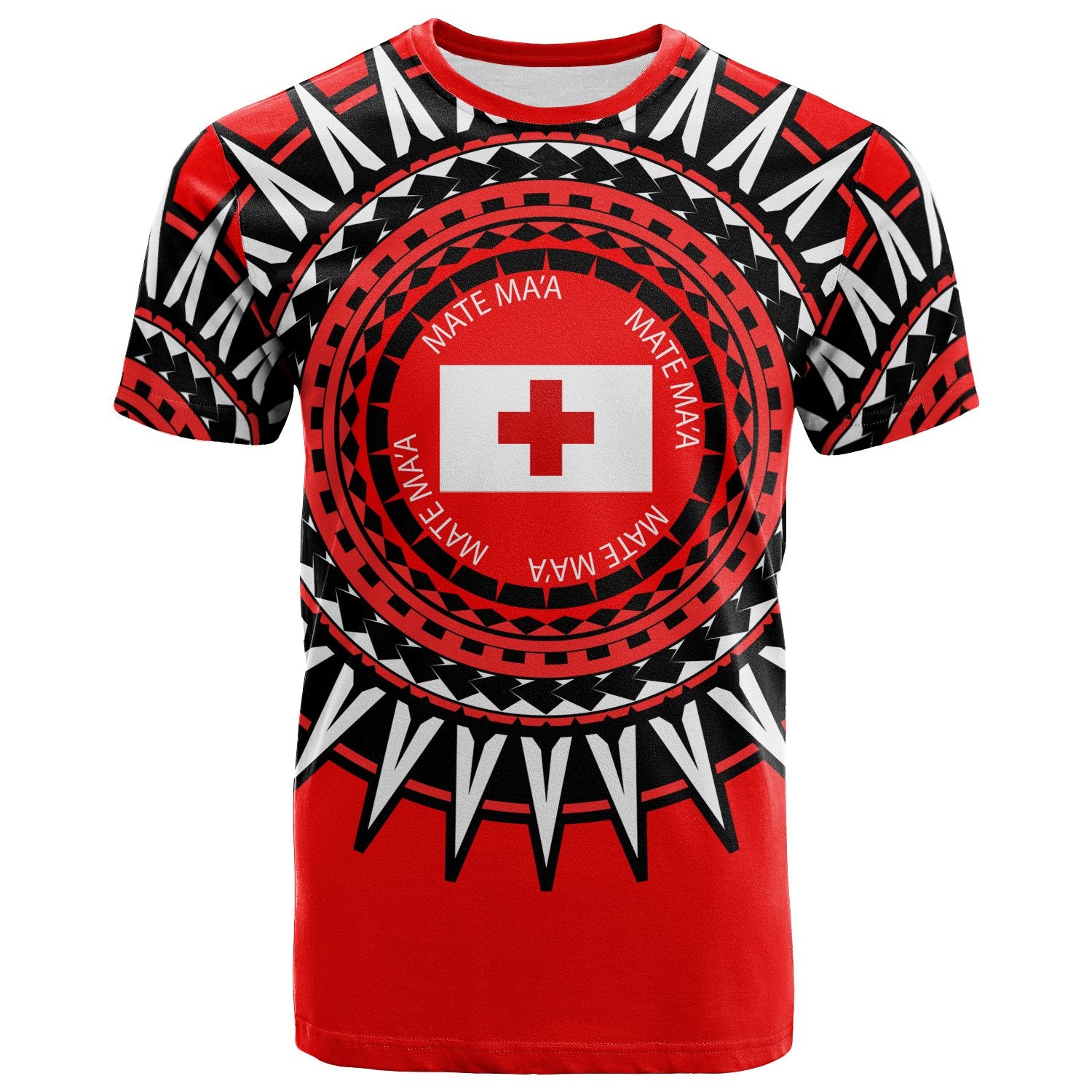 Tonga Custom T Shirt Tonga Rugby Mate Maa Sunshine Unisex Red - Polynesian Pride