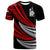 New Caledonia Custom T Shirt Wave Pattern Alternating Red Color Unisex Black - Polynesian Pride