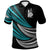 New Caledonia Custom Polo Shirt Wave Pattern Alternating Blue Color Unisex Blue - Polynesian Pride